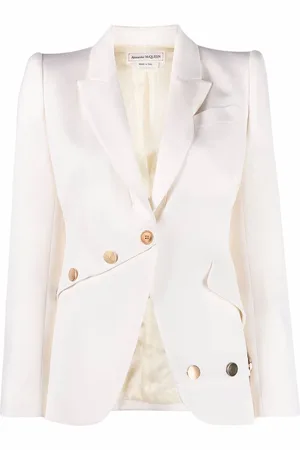 Alexander McQueen Button-embellished wool blazer