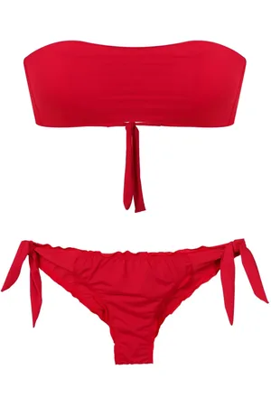 AMIR SLAMA Gathered-detailing bandeau bikini