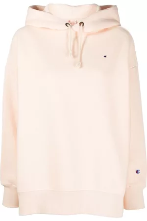 Champion Women Long Sleeve - Embroidered-logo sleeve hoodie