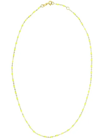 GIGI CLOZEAU 18kt yellow Classic Gigi neon green beaded necklace