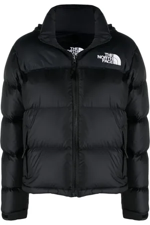 The North Face Embroidered-logo puffer jacket