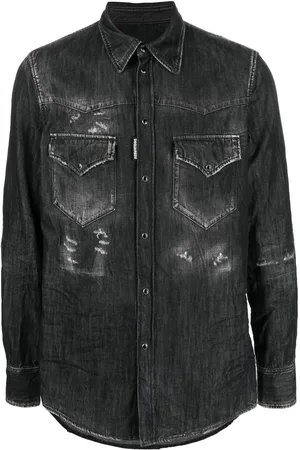 Dsquared2 Distressed-finish denim shirt