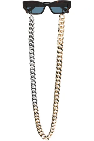 Stella McCartney Chain-link rectangle-frame sunglasses