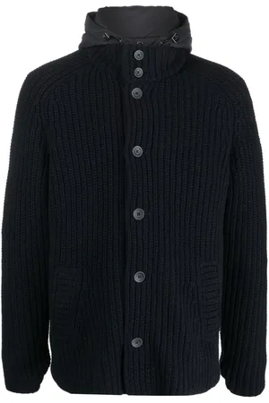 HERNO Padded-hoot knit jacket