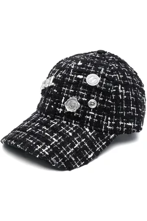 Karl Lagerfeld Logo-patch tweed cap