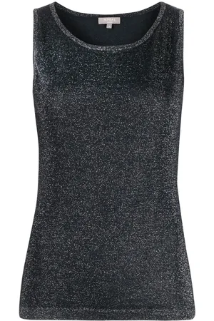 N.PEAL Scoop-neckline detail top