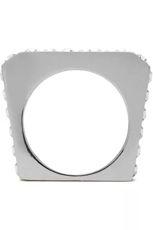 Saint Laurent Women Rings - Crystal-embellished hexagon ring