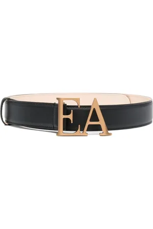 Emporio Armani Logo-buckle leather belt