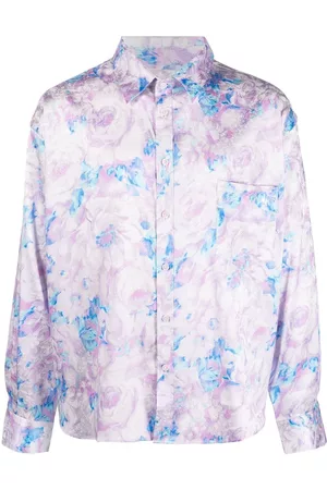 MARTINE ROSE Men Blouses - Floral jacquard blouse
