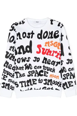Msgm Motif-print cotton sweatshirt