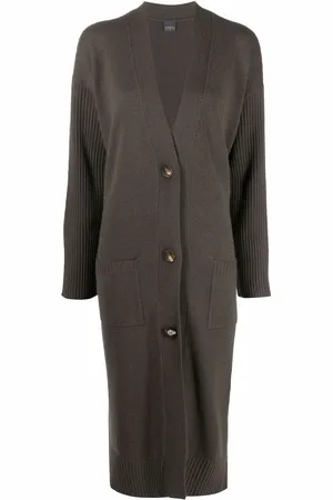 LORENA ANTONIAZZI Ribbed-sleeve cashmere cardi-coat