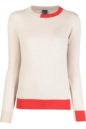 LORENA ANTONIAZZI Colour-block panel knit jumper