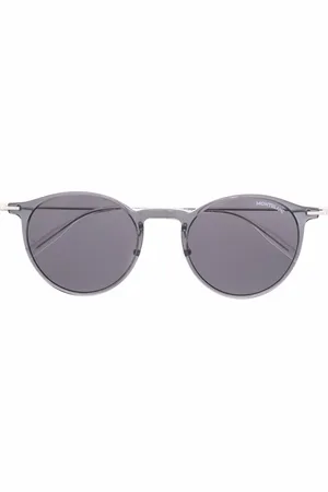 Montblanc Round-frame metal sunglasses