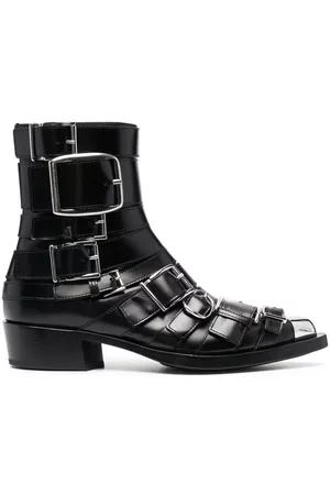 Alexander McQueen Punk buckle-detail ankle boots