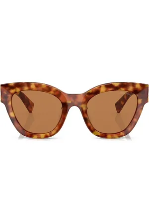 Miu Miu Tortoiseshell-effect cat-eye sunglasses