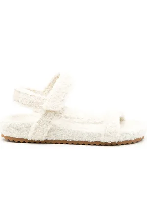 Sarah Chofakian Fluffy touch-strap sandals