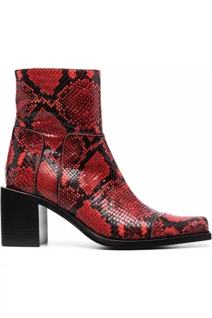 Buttero Snakeskin print ankle boots