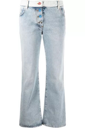 OFF-WHITE Mid-rise flared jeans