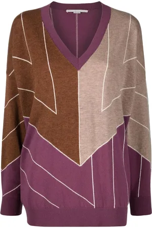 Stella McCartney Geometric-jacquard knit jumper