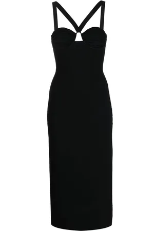 GALVAN Venus halterneck midi dress