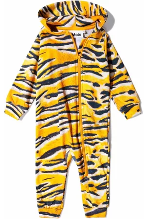 Molo Tiger-print hooded romper
