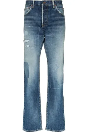 VISVIM Social Sculpture distressed straight-leg jeans