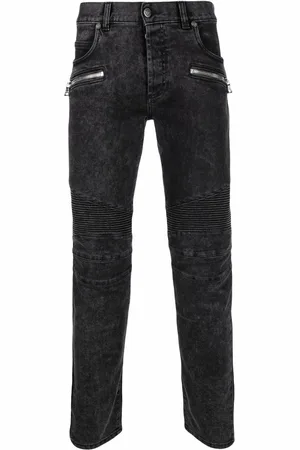 Balmain Ribbed slim-cut bleached jeans