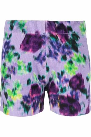 Kenzo Knitted floral-print shorts