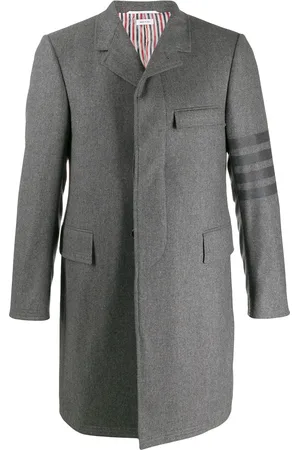 Thom Browne Tonal 4-Bar Chesterfield overcoat