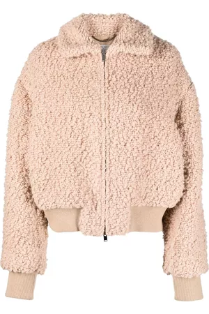Stella McCartney Softly textured cropped bomber jacket