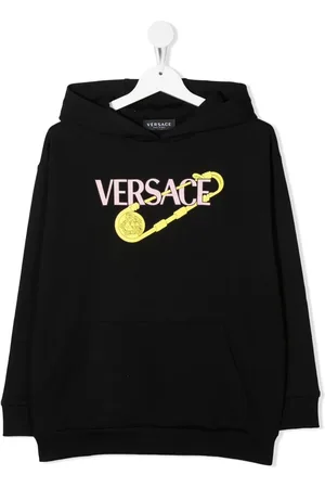 VERSACE Logo-print cotton hoodie