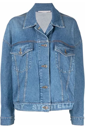 Stella McCartney Salt & Pepper Logo oversize denim jacket