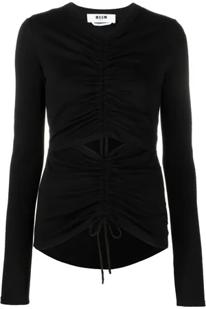 Msgm Long-sleeve ruched T-shirt