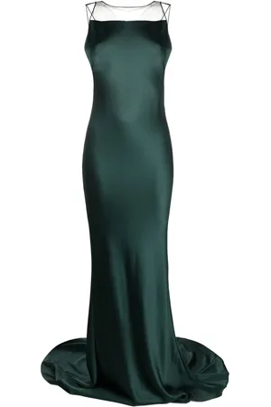 Maison Margiela Satin fishtail gown
