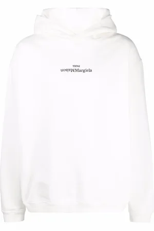 Maison Margiela Logo-embroidered cotton hoodie