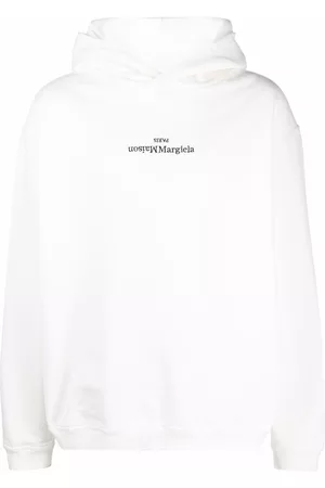 Maison Margiela Logo-embroidered cotton hoodie
