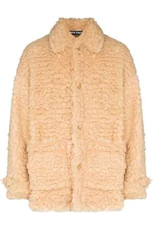 Palm Angels Faux-shearling single-breasted short coat