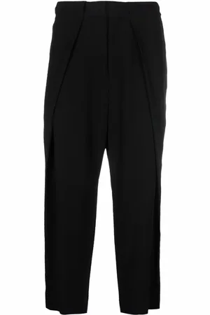 Balmain Side folded crepe cropped trousers