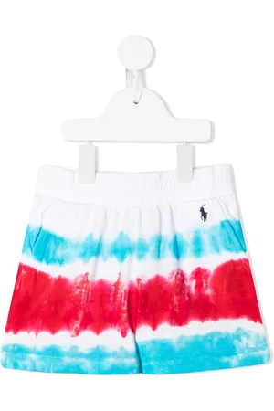 Ralph Lauren Girls Shorts - Logo-embroidered tie-dye shorts