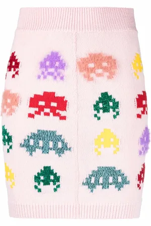 Stella McCartney Alien intarsia-knit mini skirt