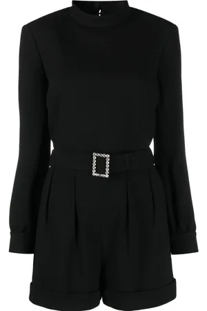Saint Laurent Open-back belted playsuit