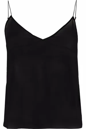 Saint Laurent Sheer-panel vest top