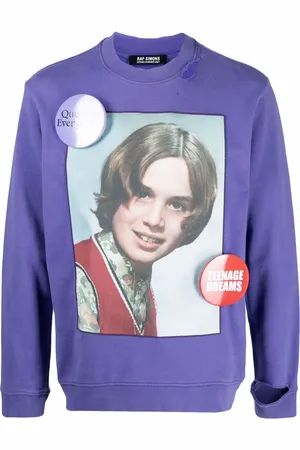 RAF SIMONS Graphic-print round neck sweatshirt