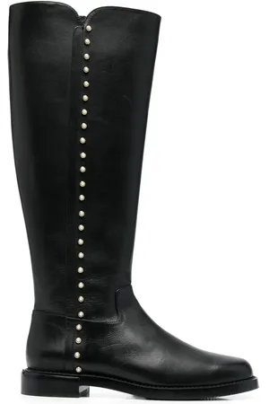 Stuart Weitzman Pearl-embellished detail boots