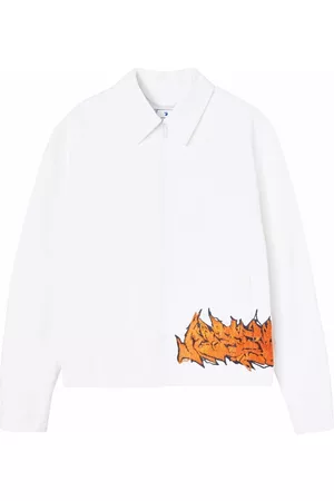 OFF-WHITE Logo-print harrington jacket