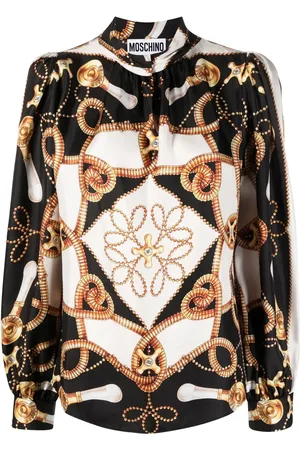 Moschino Baroque pattern-print silk shirt