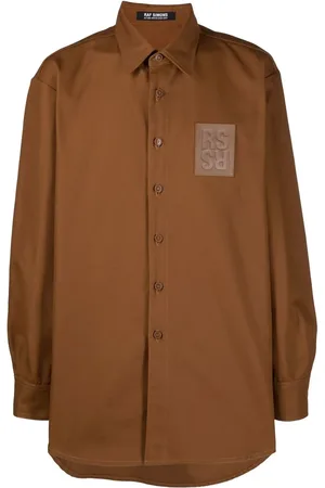 RAF SIMONS Logo-patch shirt