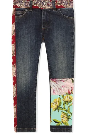 Dolce & Gabbana Floral-patch jeans