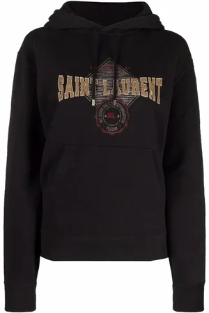 Saint Laurent Empiecement logo hoodie