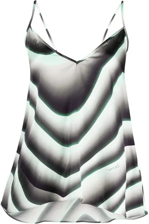 Roberto Cavalli Wave print asymmetric top